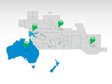 Oceania PowerPoint Map, Modello PowerPoint, 00031, Modelli Presentazione — PoweredTemplate.com