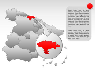 西班牙PowerPoint地图, 幻灯片 15, 00032, 演示模板 — PoweredTemplate.com