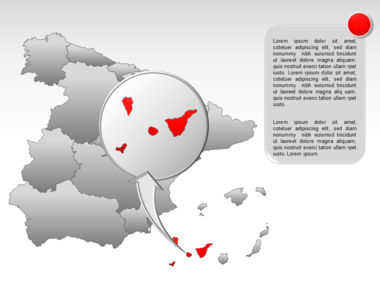Mapa do PowerPoint - espanha, Deslizar 28, 00032, Modelos de Apresentação — PoweredTemplate.com