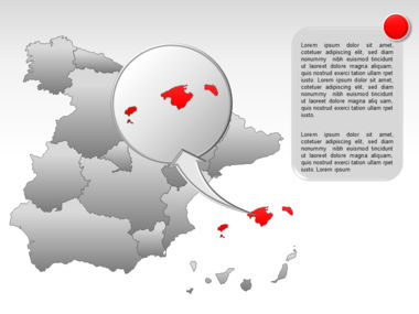 Mapa do PowerPoint - espanha, Deslizar 30, 00032, Modelos de Apresentação — PoweredTemplate.com