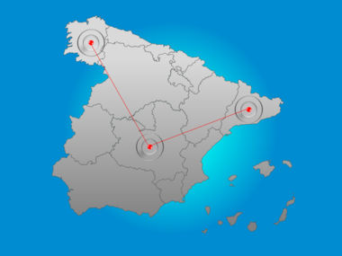 Spain PowerPoint Map, Folie 6, 00032, Präsentationsvorlagen — PoweredTemplate.com