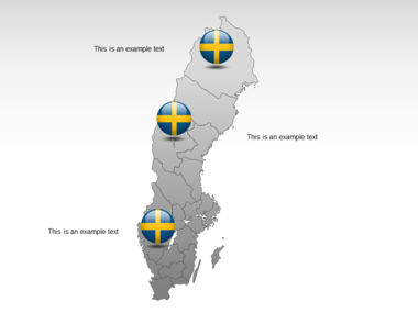 Sweden PowerPoint Map, Slide 12, 00033, Templat Presentasi — PoweredTemplate.com