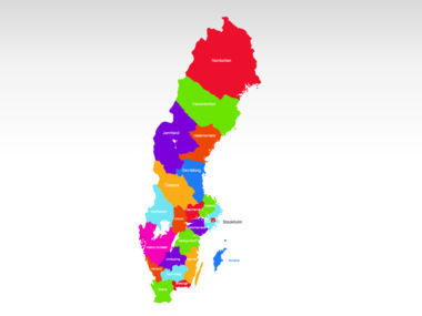Sweden PowerPoint Map, Slide 2, 00033, Modelli Presentazione — PoweredTemplate.com