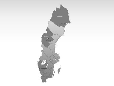 Sweden PowerPoint Map, 슬라이드 3, 00033, 프레젠테이션 템플릿 — PoweredTemplate.com