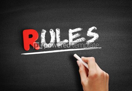 Lavoro: Foto - Testo delle regole sulla lavagna #00259 Foto