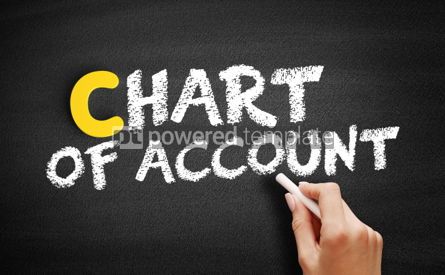 Business: Chart of Account text on blackboard #00475 Photo