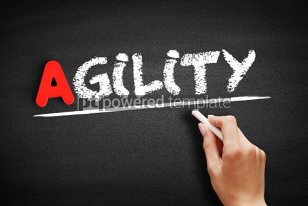 Agility text on blackboard Stock Photo 56338