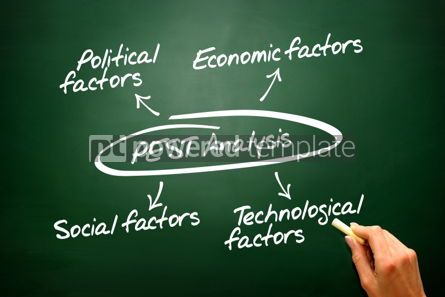 Business: Conceptual hand drawn vector PEST Analysis flow chart diagram 
 #02756 Free Photo