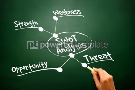 Business: Conceptual hand drawn SWOT Business Analysis flow chart present #02794 Free Photo