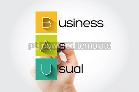 Business: BAU - Business as Usual acronym with marker business concept ba #14673 Photo
