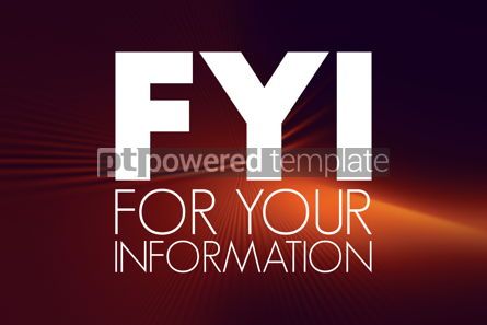 Business: FYI - For Your Information acronym business concept background #16041 Photo