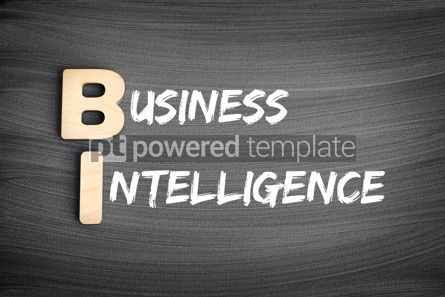 Business: BI - Business Intelligence acronym business concept on blackboa #16264 Photo