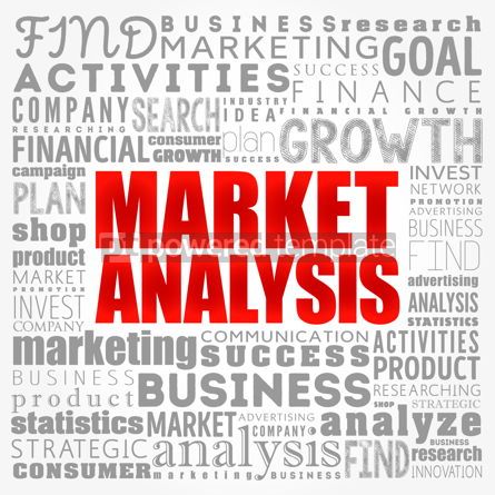 비즈니스: Market Analysis word cloud collage business concept background #17423 사진