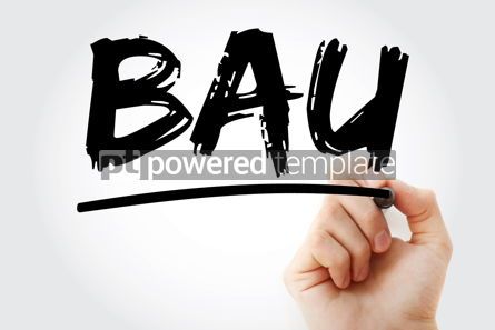 Business: BAU - Business as Usual acronym with marker business concept ba #17469 Photo