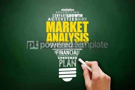 비즈니스: Market Analysis light bulb word cloud collage #17578 사진