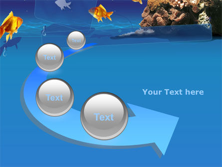 Blue Waters with Fish PowerPoint Template, Backgrounds | 00024 ...