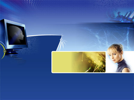 电脑工作PowerPoint模板, 免费 PowerPoint模板, 00041, 技术与科学 — PoweredTemplate.com
