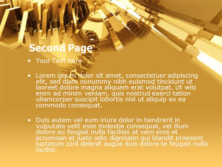 Plantilla de PowerPoint - 3d amarillo, Diapositiva 2, 00063, Abstracto / Texturas — PoweredTemplate.com