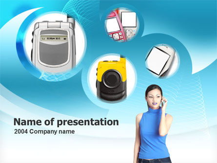 Mobiele Telefoon PowerPoint Template, Gratis PowerPoint-sjabloon, 00069, Technologie en Wetenschap — PoweredTemplate.com
