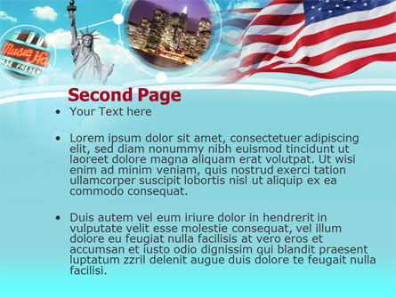 Templat PowerPoint Patung Liberty, Slide 2, 00080, Amerika — PoweredTemplate.com