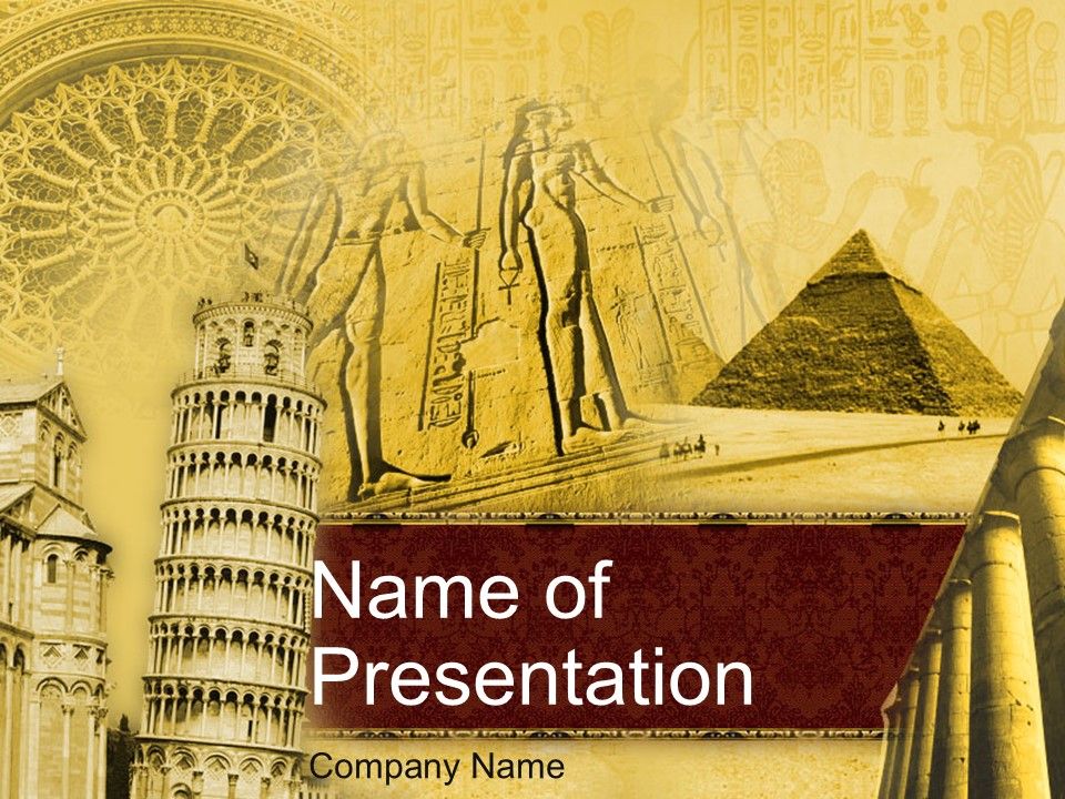 Historische Monumenten PowerPoint Template, Gratis PowerPoint-sjabloon, 00113, Religieus/Spiritueel — PoweredTemplate.com