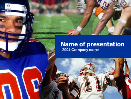アメリカンフットボール - PowerPointテンプレート, 無料 PowerPointテンプレート, 00122, スポーツ — PoweredTemplate.com