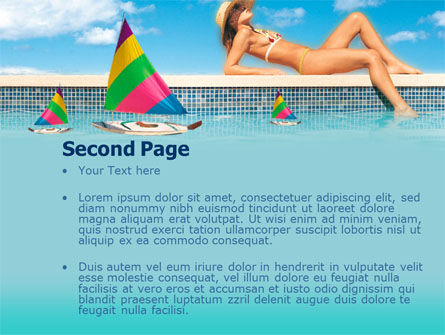 Sunbathing PowerPoint Template, Slide 2, 00126, Health and Recreation — PoweredTemplate.com