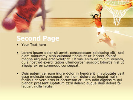 Basketbal Spelers Gratis Powerpoint Template, Dia 2, 00136, Gratis PowerPoint Achtergronden — PoweredTemplate.com