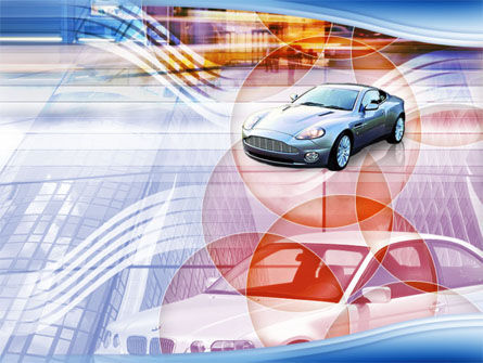 Super Car PowerPoint Template, 00137, Cars and Transportation — PoweredTemplate.com