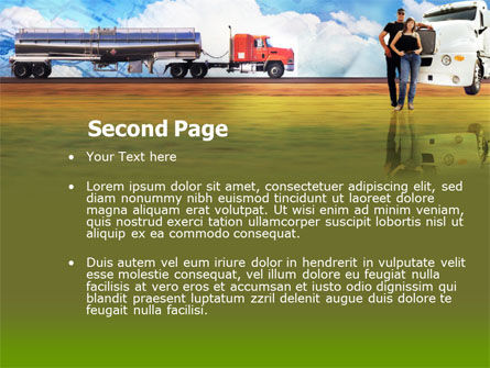 Truck Driving Job Free PowerPoint Template, Slide 2, 00157, Free PowerPoint Backgrounds — PoweredTemplate.com