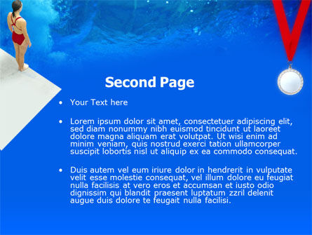 Sport Diving PowerPoint Template, Slide 2, 00166, Sports — PoweredTemplate.com