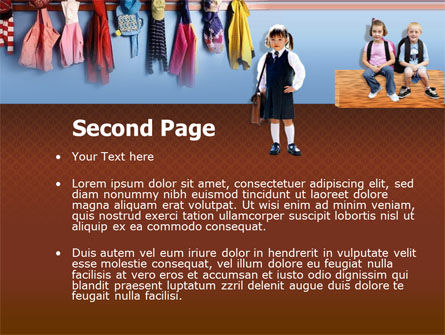 Little Pupils In Kindergarten PowerPoint Template, Slide 2, 00183, Education & Training — PoweredTemplate.com