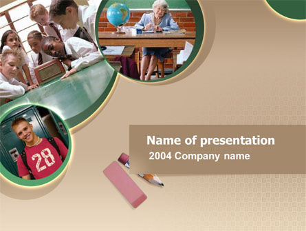 School Studie PowerPoint Template, Gratis PowerPoint-sjabloon, 00184, Education & Training — PoweredTemplate.com