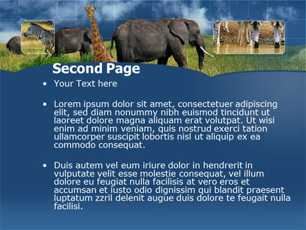 Modelo do PowerPoint - animais africanos, Deslizar 2, 00187, Animais e Animais Domésticos — PoweredTemplate.com
