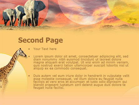 파워포인트 템플릿 - 아프리카 야생 동물, 슬라이드 2, 00191, 동물 및 애완동물 — PoweredTemplate.com