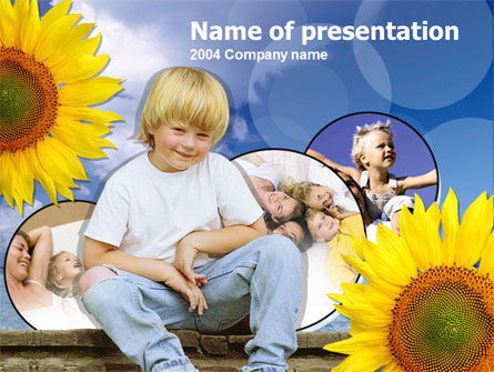 파워포인트 템플릿 - 행복한 아이, 무료 파워 포인트 템플릿, 00204, 사람들 — PoweredTemplate.com