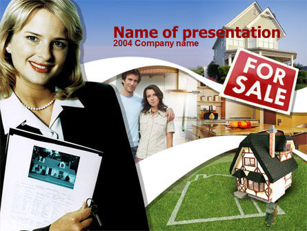 Templat PowerPoint Bisnis Real Estat, 00205, Real Estate — PoweredTemplate.com
