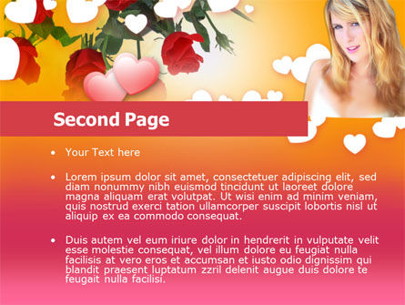 Modèle PowerPoint gratuit de femme amoureuse, Diapositive 2, 00221, Fêtes / Grandes occasions — PoweredTemplate.com