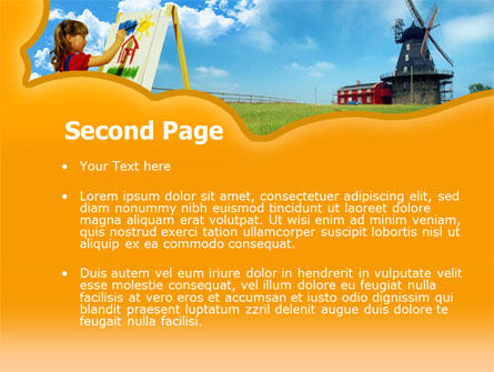 Modello PowerPoint - Illustrazione della bambina, Slide 2, 00228, Education & Training — PoweredTemplate.com