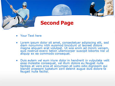Templat PowerPoint Panjat Tebing, Slide 2, 00249, Olahraga — PoweredTemplate.com