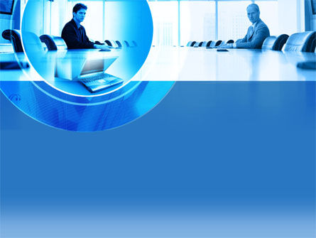 Business Negotiation In Aqua Colors PowerPoint Template, Slide 2, 00267, Business Concepts — PoweredTemplate.com