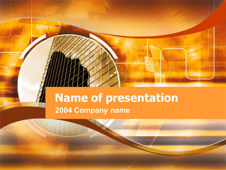 Zakencentrum PowerPoint Template, Gratis PowerPoint-sjabloon, 00284, Bedrijf — PoweredTemplate.com