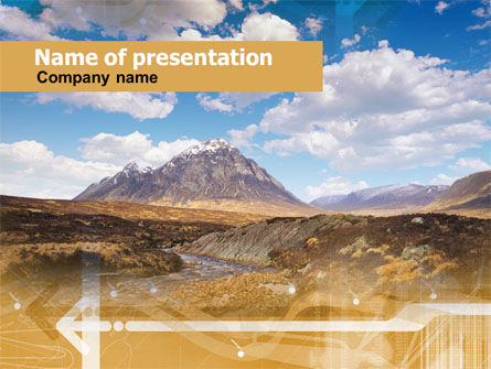 浪漫的山景PowerPoint模板, 00287, 自然与环境 — PoweredTemplate.com