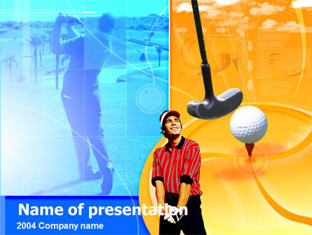 Golf Player Free PowerPoint Template, Free PowerPoint Template, 00299, Sports — PoweredTemplate.com