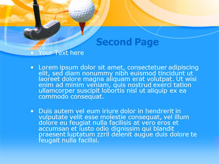 Plantilla de PowerPoint gratis - jugador de golf, Diapositiva 2, 00299, Deportes — PoweredTemplate.com