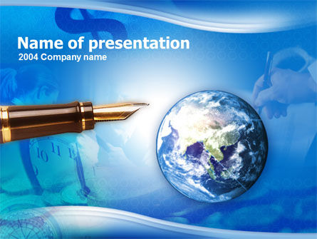 World Wide Business PowerPoint Template, Free PowerPoint Template, 00324, Financial/Accounting — PoweredTemplate.com
