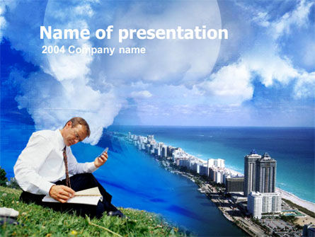 New Horizons PowerPoint Template, 00330, Business — PoweredTemplate.com