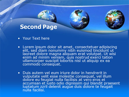 Modello PowerPoint - Globes sul mare, Slide 2, 00332, Mondiale — PoweredTemplate.com