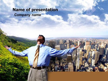 Peak Of Success PowerPoint Template, Free PowerPoint Template, 00340, Business — PoweredTemplate.com