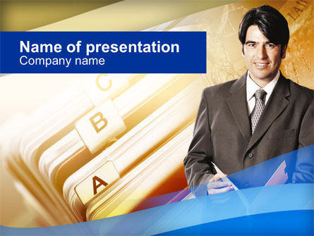 Templat PowerPoint Pekerjaan Juru Tulis, Gratis Templat PowerPoint, 00343, Bisnis — PoweredTemplate.com